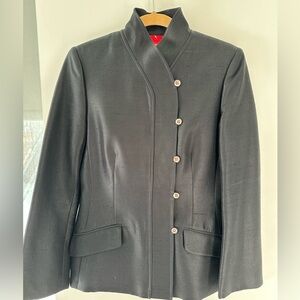 Shanghai Tang Red Floral Silk Blend Fabric